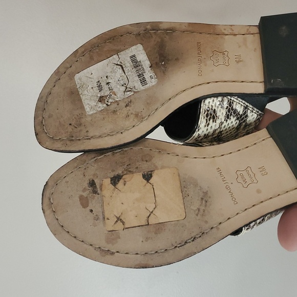 Donald J Pliner Lacy SP Animal Printed Sandals Size 8 Ankle Strap Stud Details - Picture 11 of 12